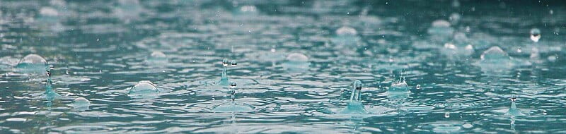 Rain on water